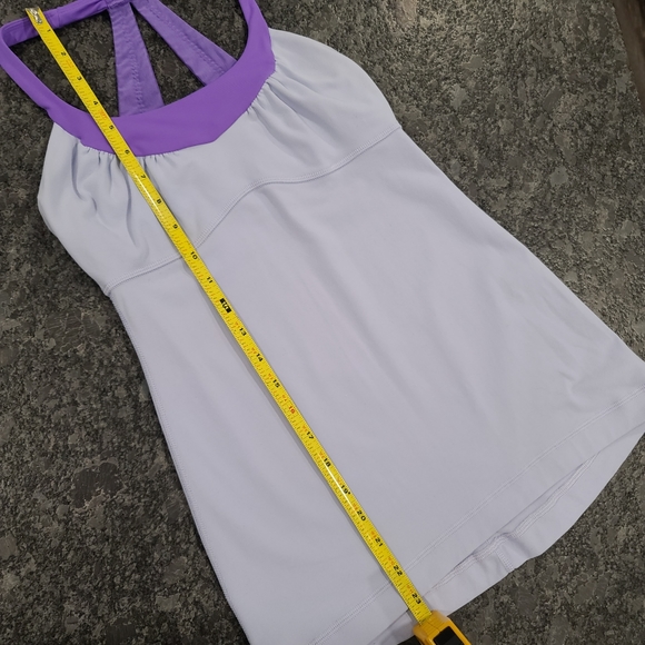 Lululemon Scoop Me Up Tank Built-In Bra Power Purple Racerback Halter Size 4 - Picture 9 of 14
